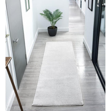 Washable Comfy Plain CMF00 Silver Runner-Desire Rugs-Rug Love - The Most Loved Rug Store